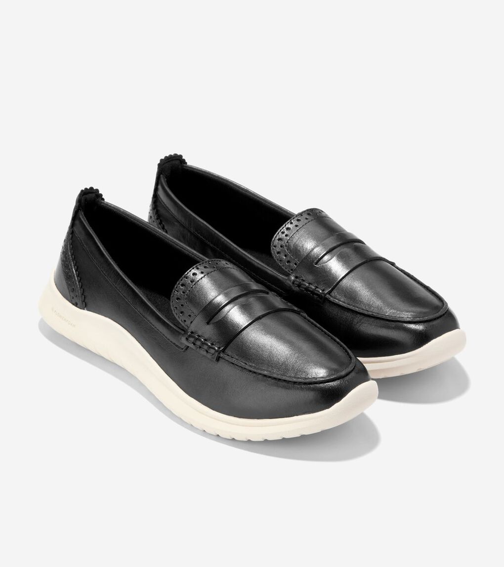 ゼログランド メリット レザー ローファー womens.