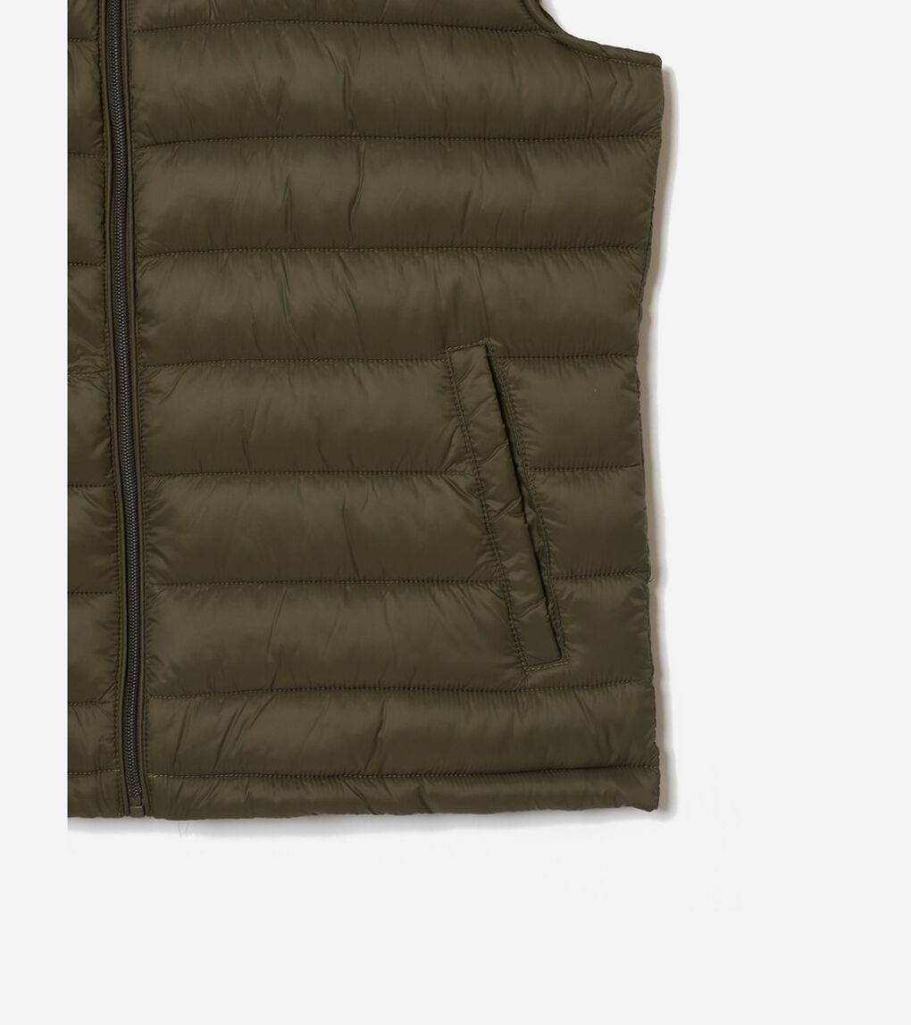 ジップフロントキルテッドベスト mens.