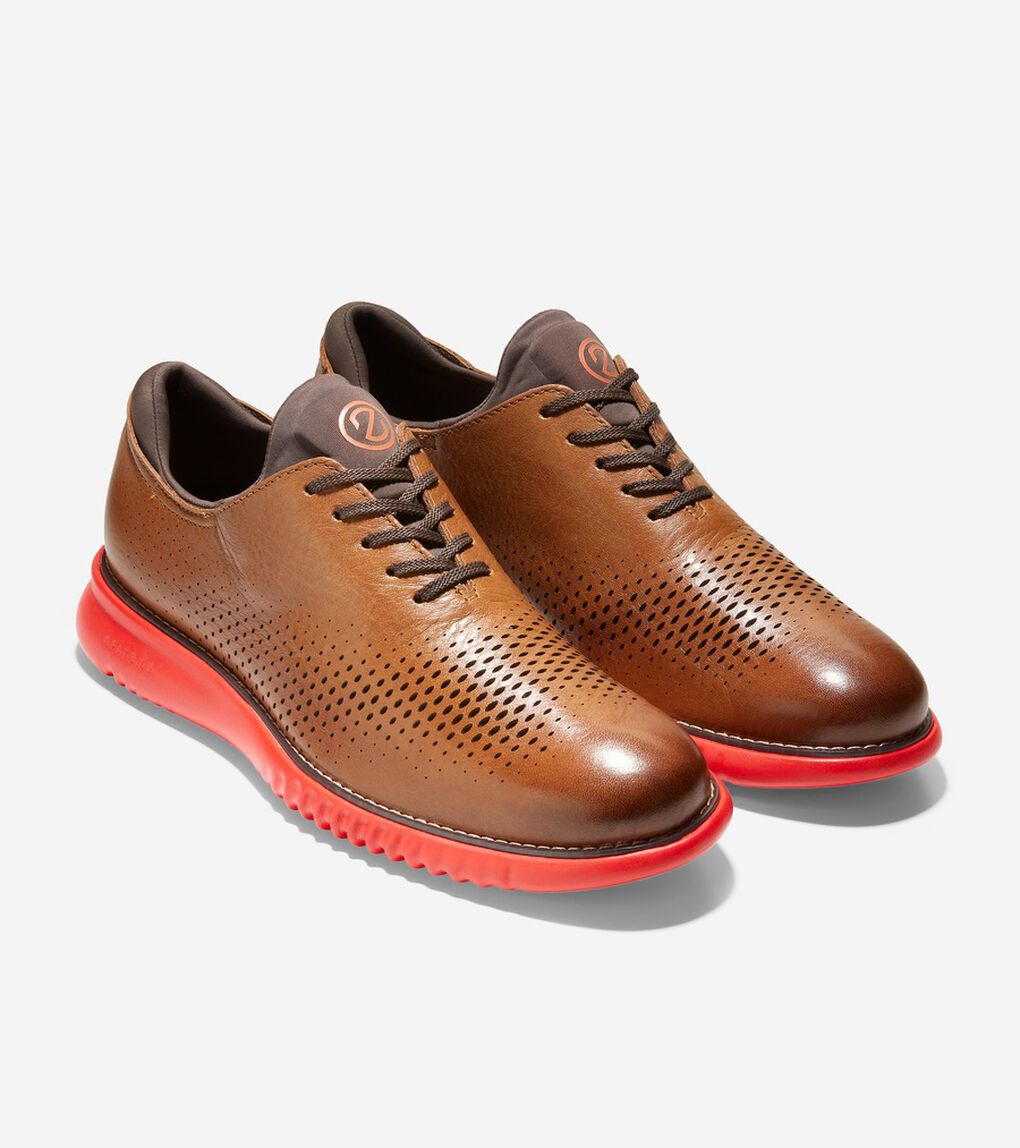 2.ゼログランド レーザー ウィングチップ オックスフォード ラインド mens.