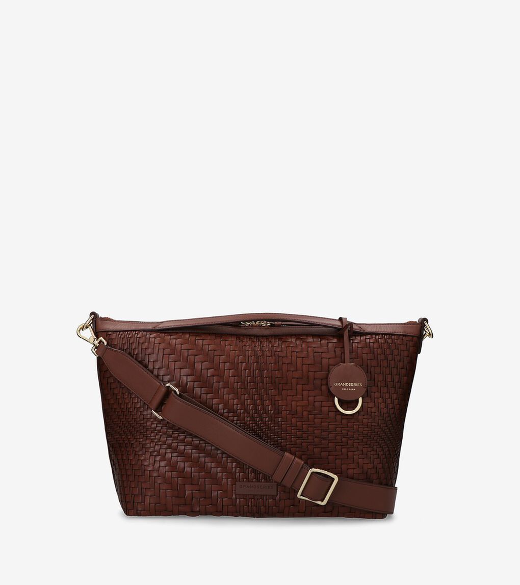 グランド アンビション ウォーブン レザー ソフト サッチェル womens  