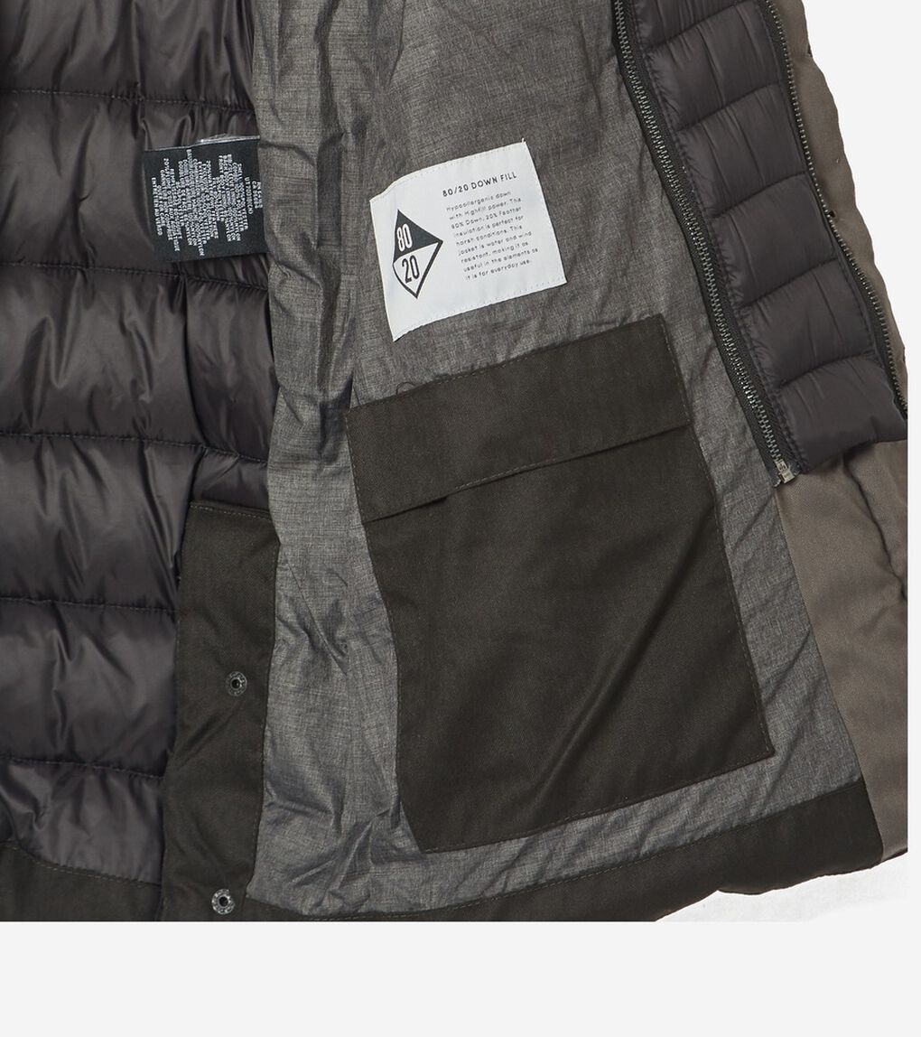 キルテッド フランネル ダウン トッパー mens.