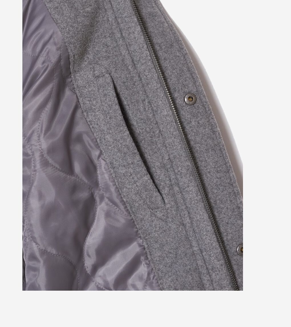 スタンドカラーカーコート mens.