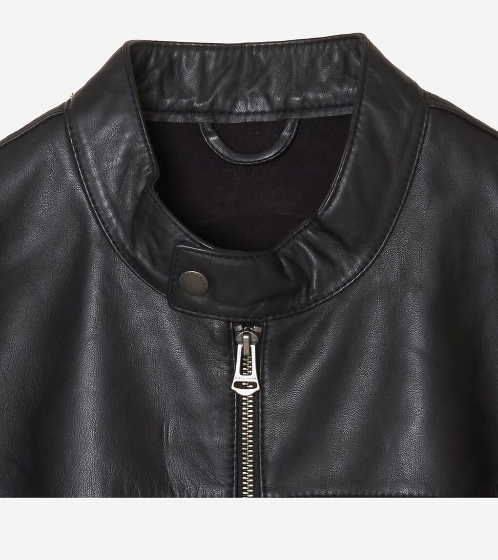 ボンデッドレザー　モトジャケット mens.