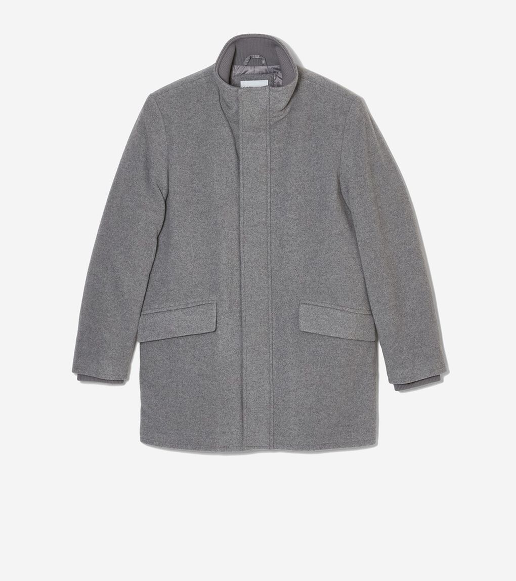 スタンドカラーカーコート mens.