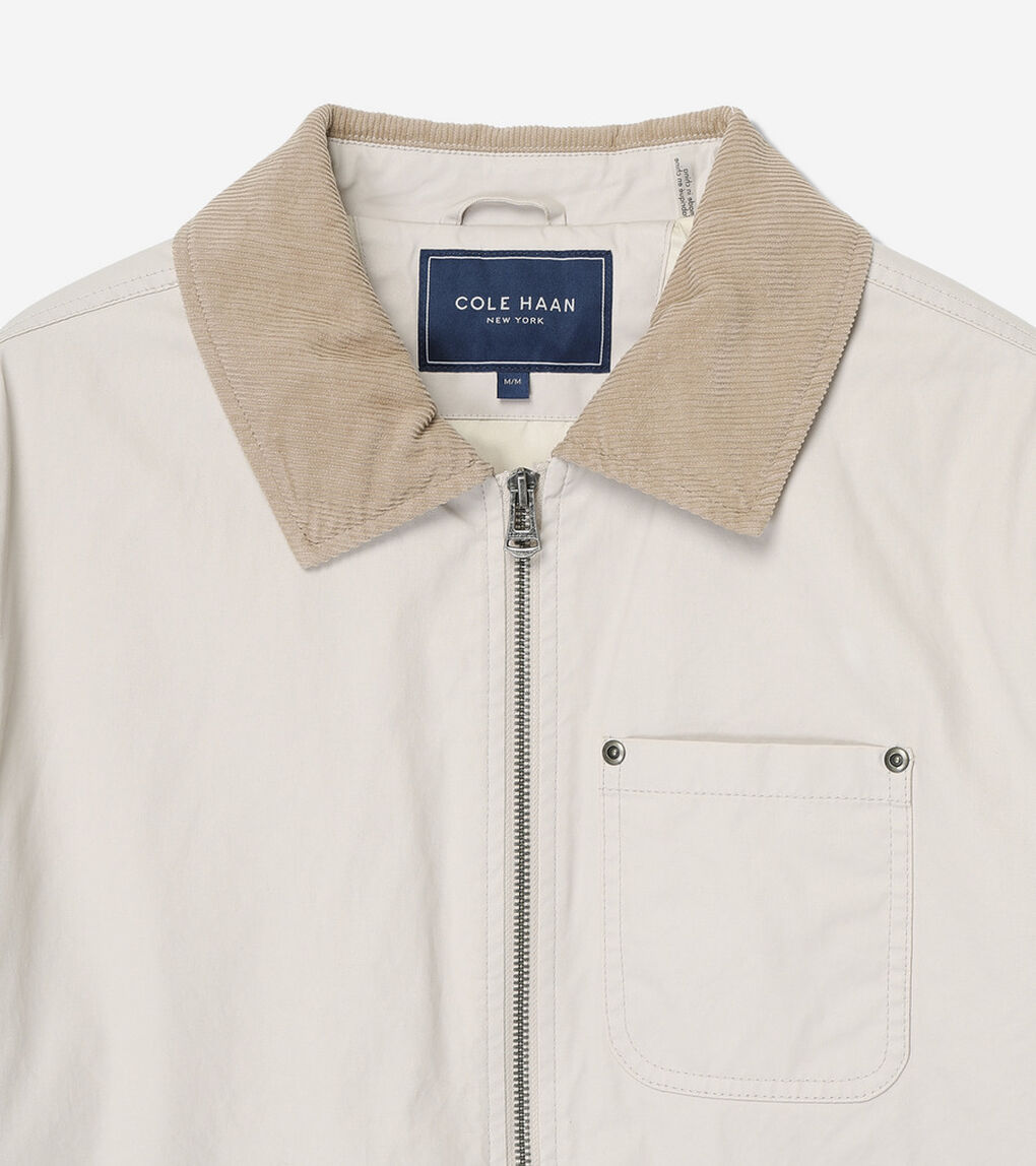 コーティッド コットン トラッカー ジャケット mens