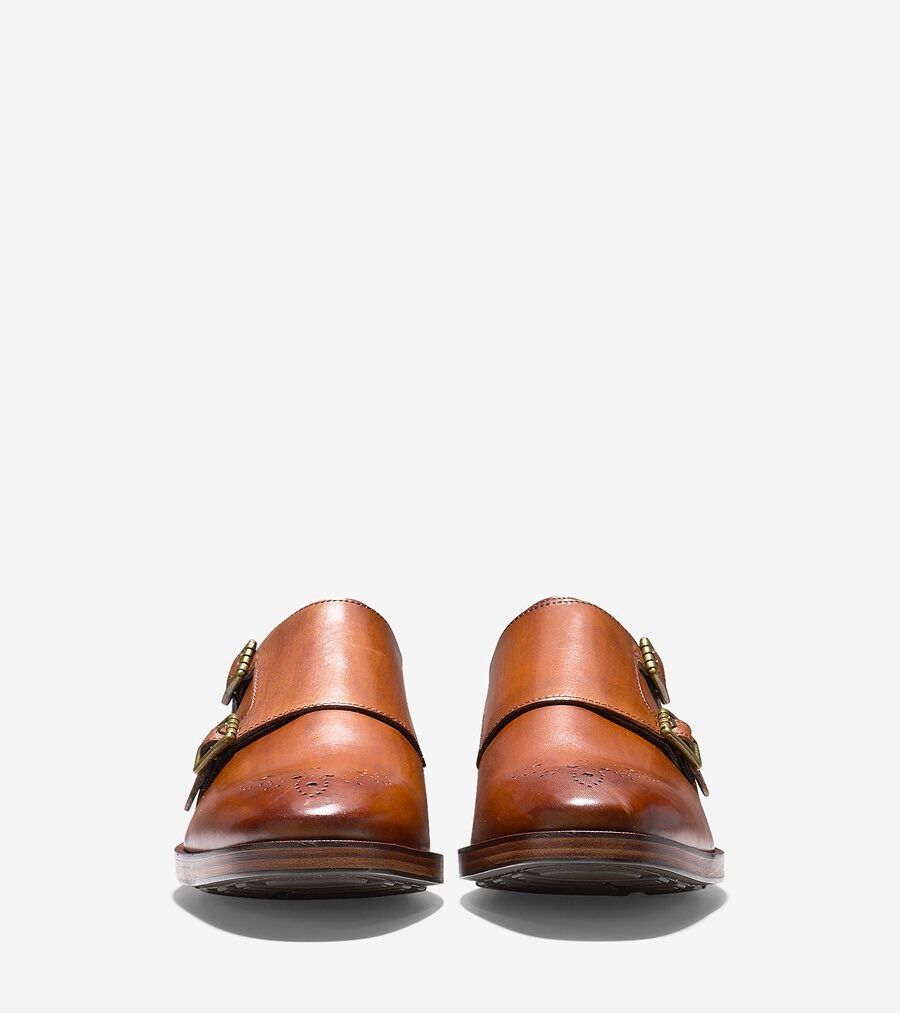 【新品未使用】COLE HAAN 本革 ダブルモンク〈定価46,200円〉 ワーナー グランド モンク mens. 0.0 | COLE_HAAN