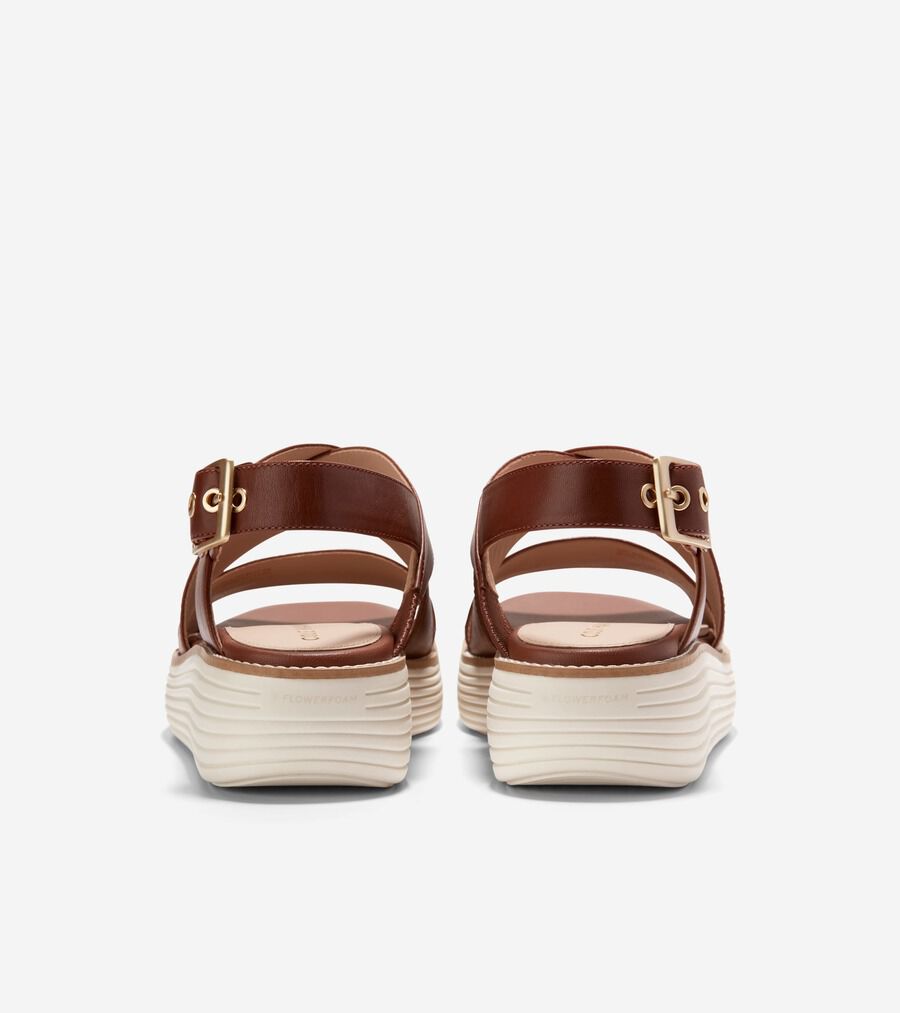 【立体DGロゴ】D&G プラットフォームサンダル カーフスキン グラディエーター レースアッププラットフォームサンダル