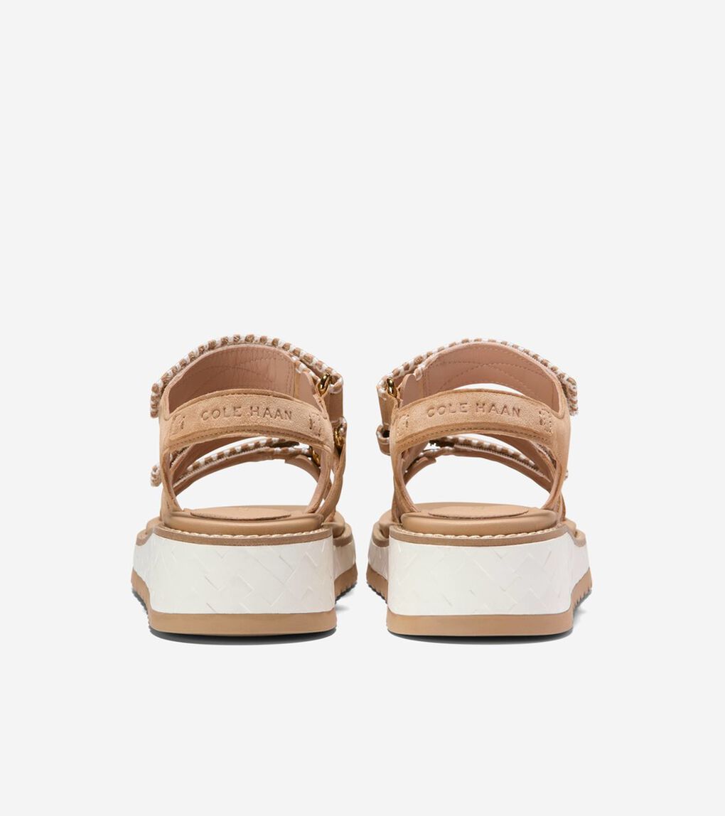 グランドプロ デイリン ウェッジ トリプル ストラップ サンダル womens