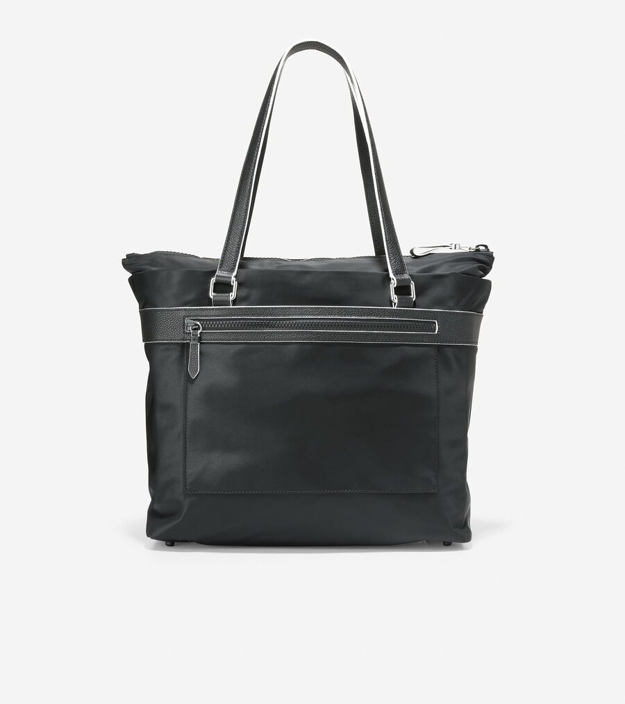 Cole haan コールハーン トートバッグ キャンバス×レザー 幾何学