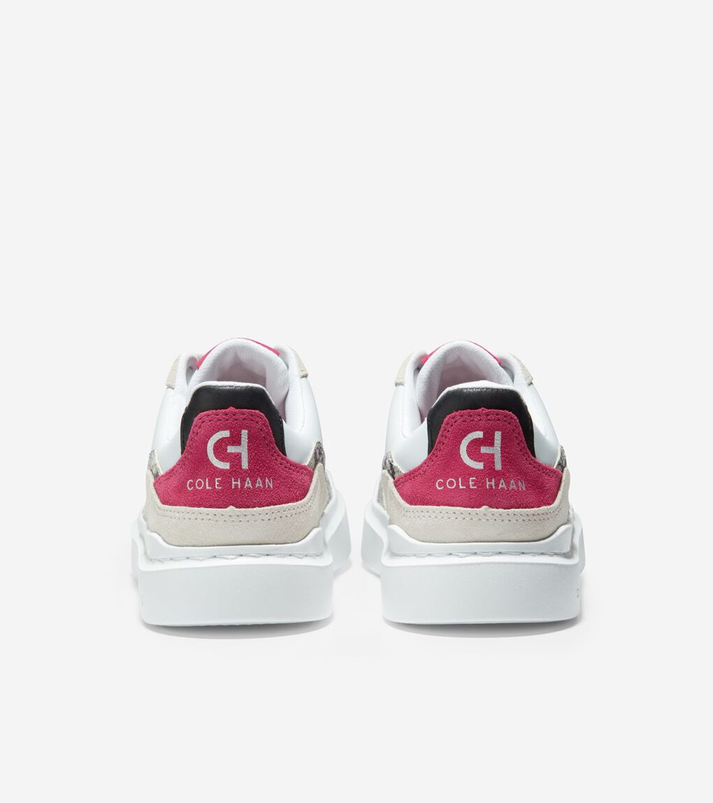 グランドプロ ラリー ミックス レザー スニーカー womens.