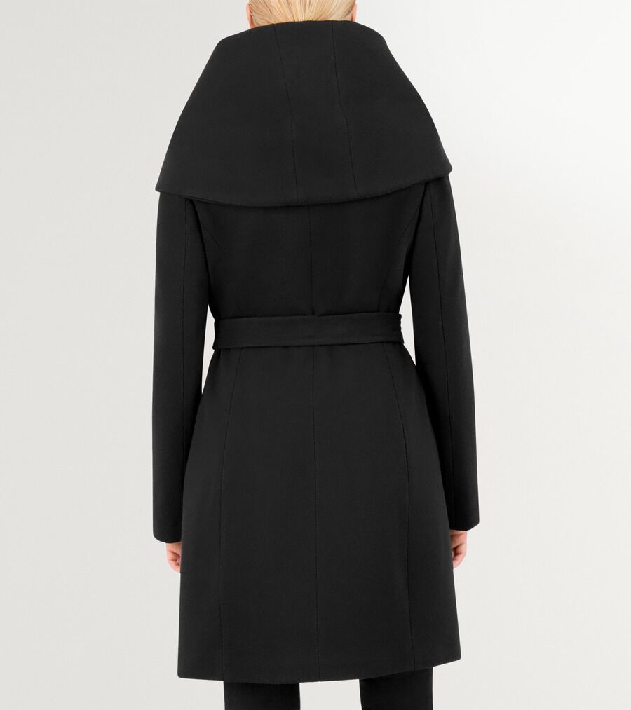 ベルテッド アシンメトリカル ジップ フロント ツイルコート