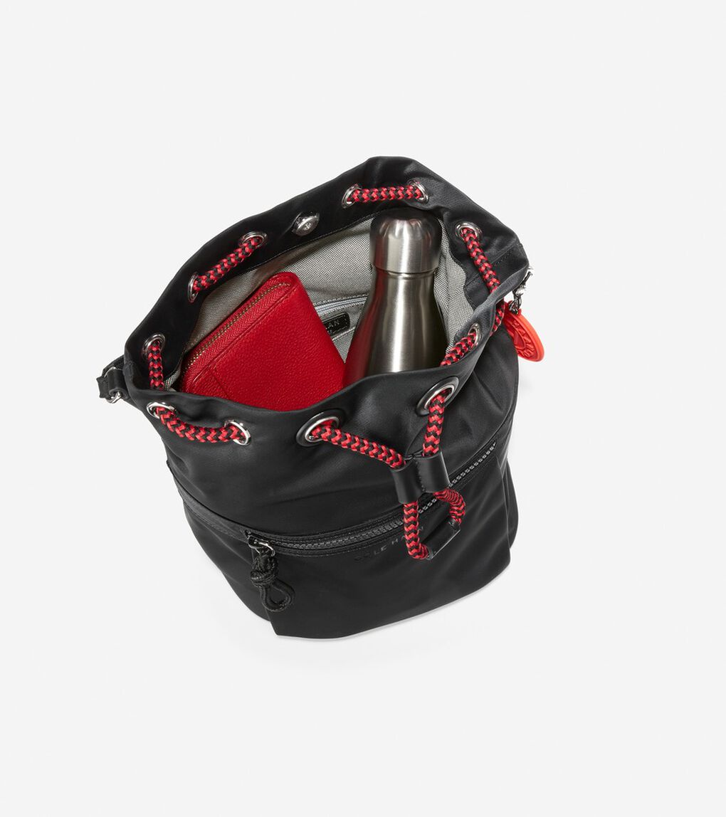 ナイロン ドローストリング クロスボディ womens.