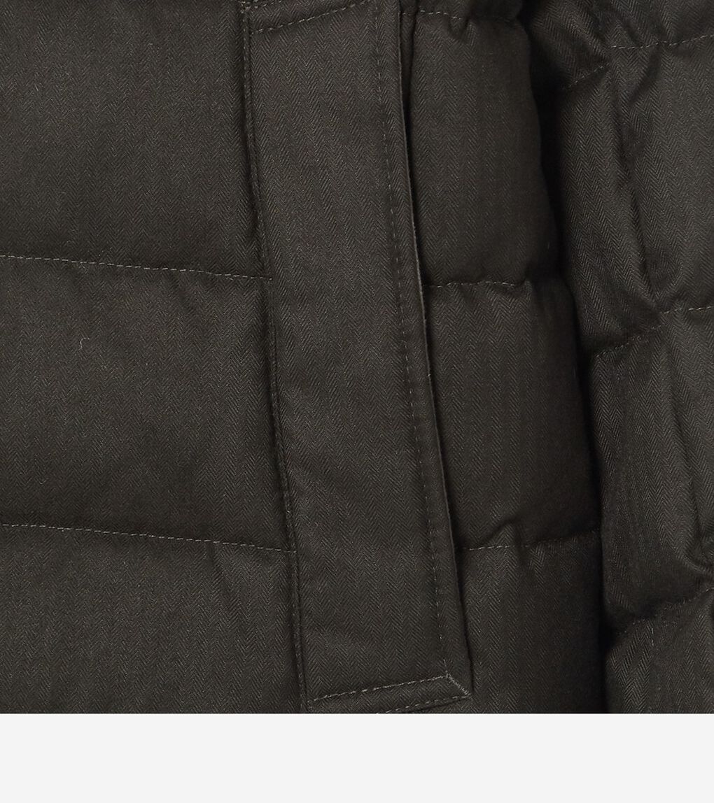 キルテッド フランネル ダウン トッパー mens.