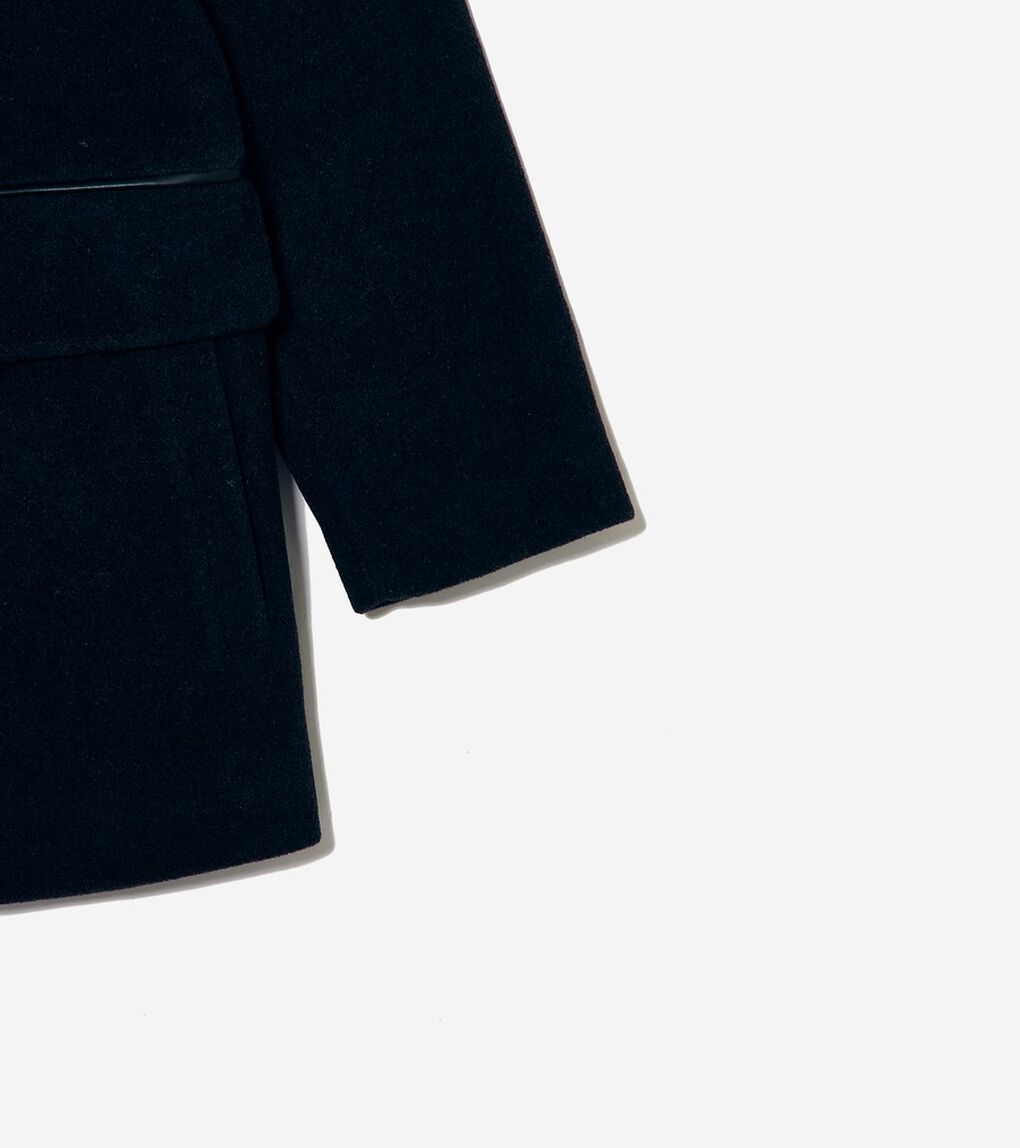 カー コート ウィズ フェイク レザー ディテールズ mens