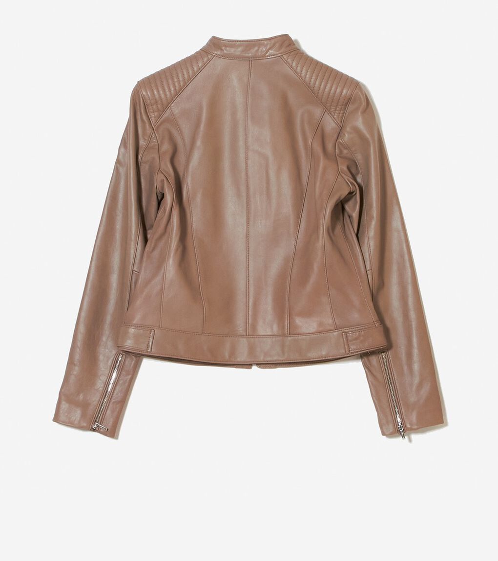 スムーズ レザー レーサー ジャケット womens.
