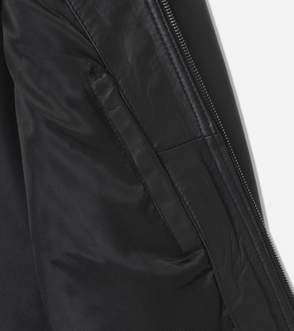 スムース レザー レーサー ジャケット mens.