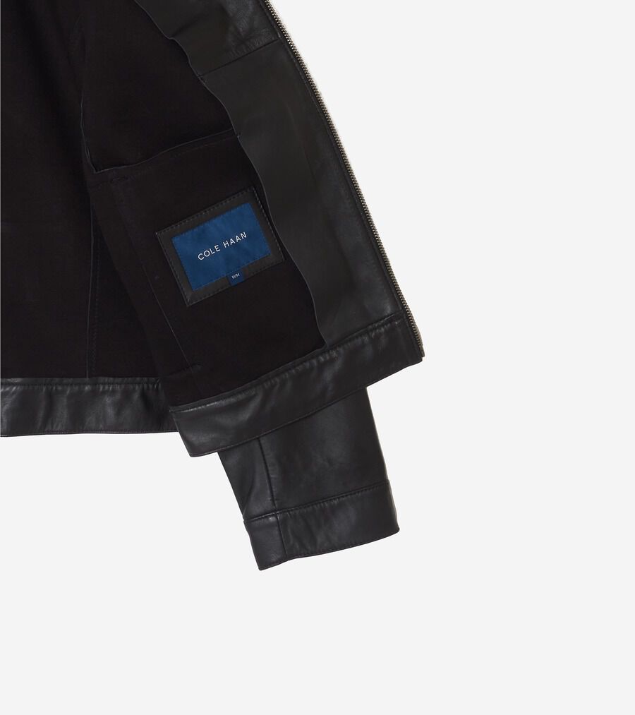 ボンデッドレザー モトジャケット mens. 0.0 | COLE_HAAN