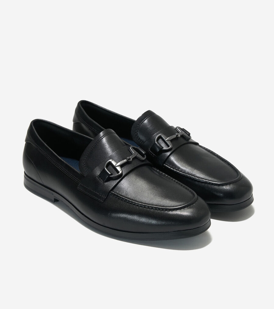 COLE HAAN ブラックローファー フリンジ付き ルイス グランド ビット ローファー mens. 35000 | COLE_HAAN