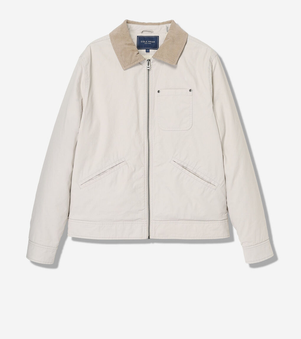 コーティッド コットン トラッカー ジャケット mens