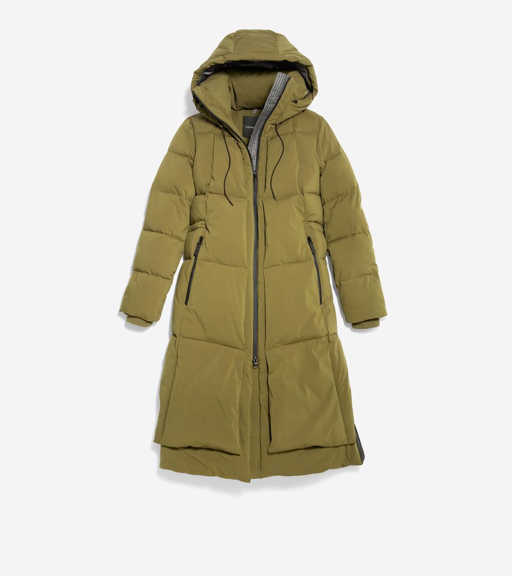 ゼログランド ロング パッファー フード付き womens.