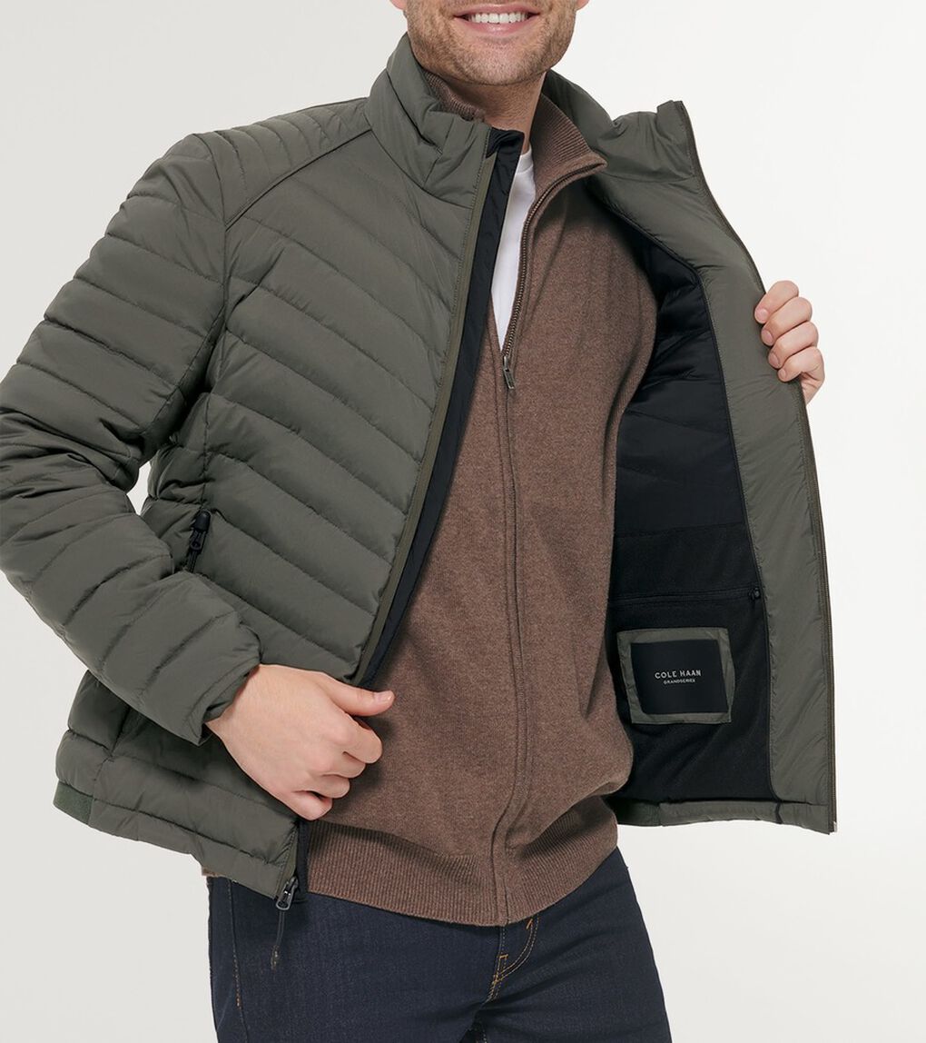 ストレッチキルテッドジャケット mens.