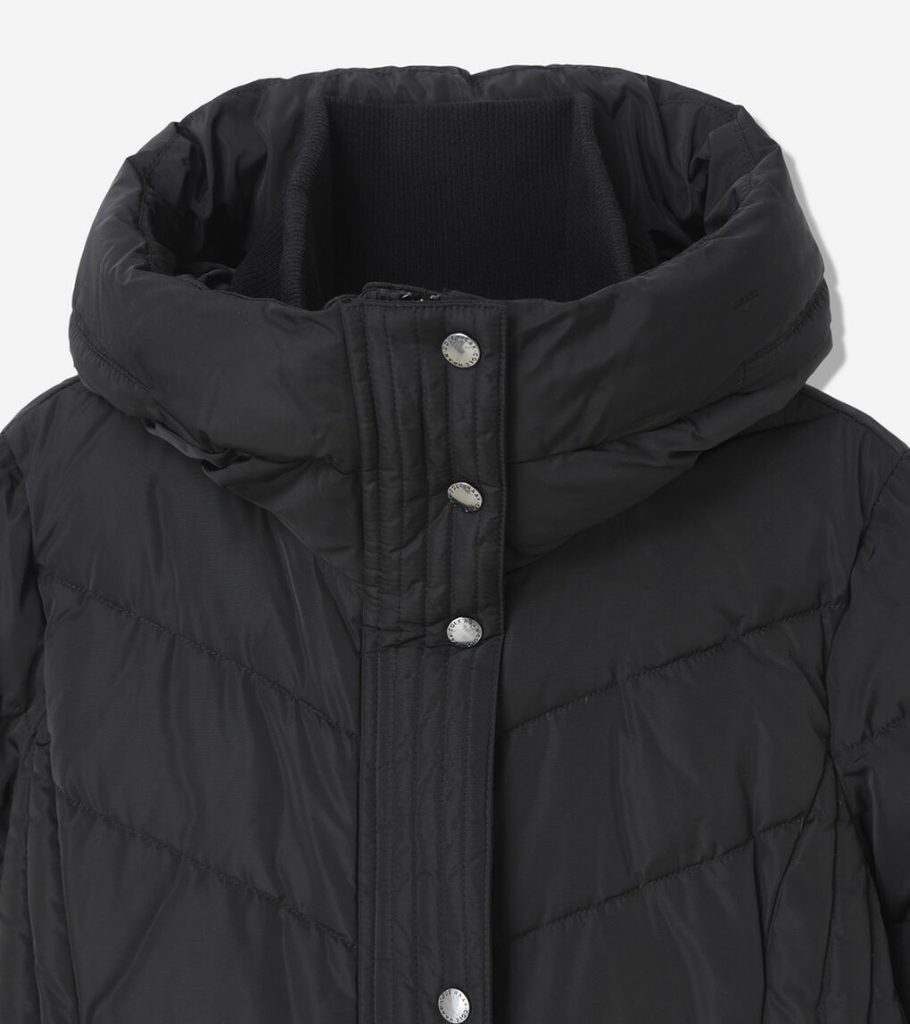 タフタ ダウン ジャケット ウィズ セットイン フード womens