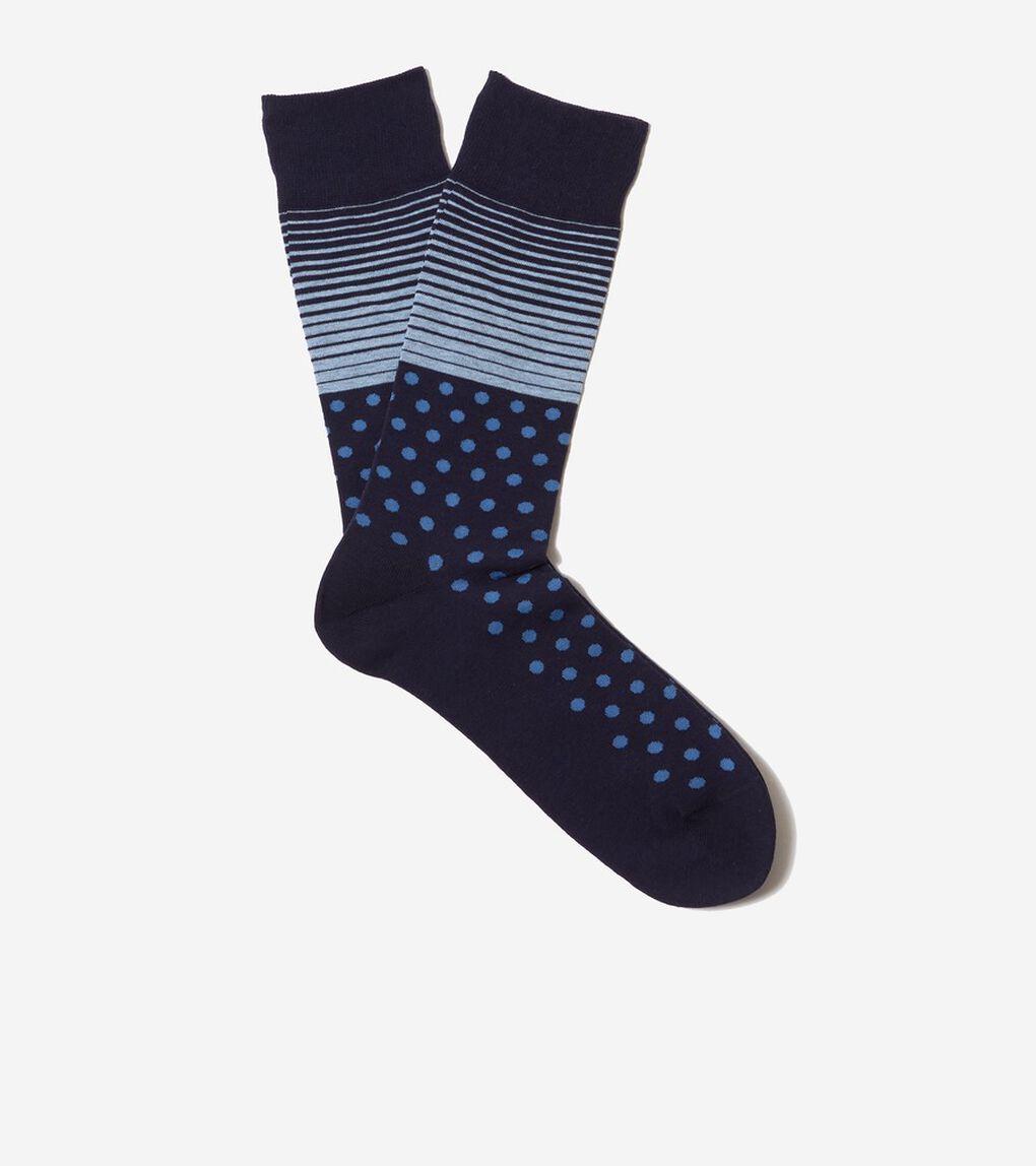 ストライプド ウィズ ドッツ クルー mens.