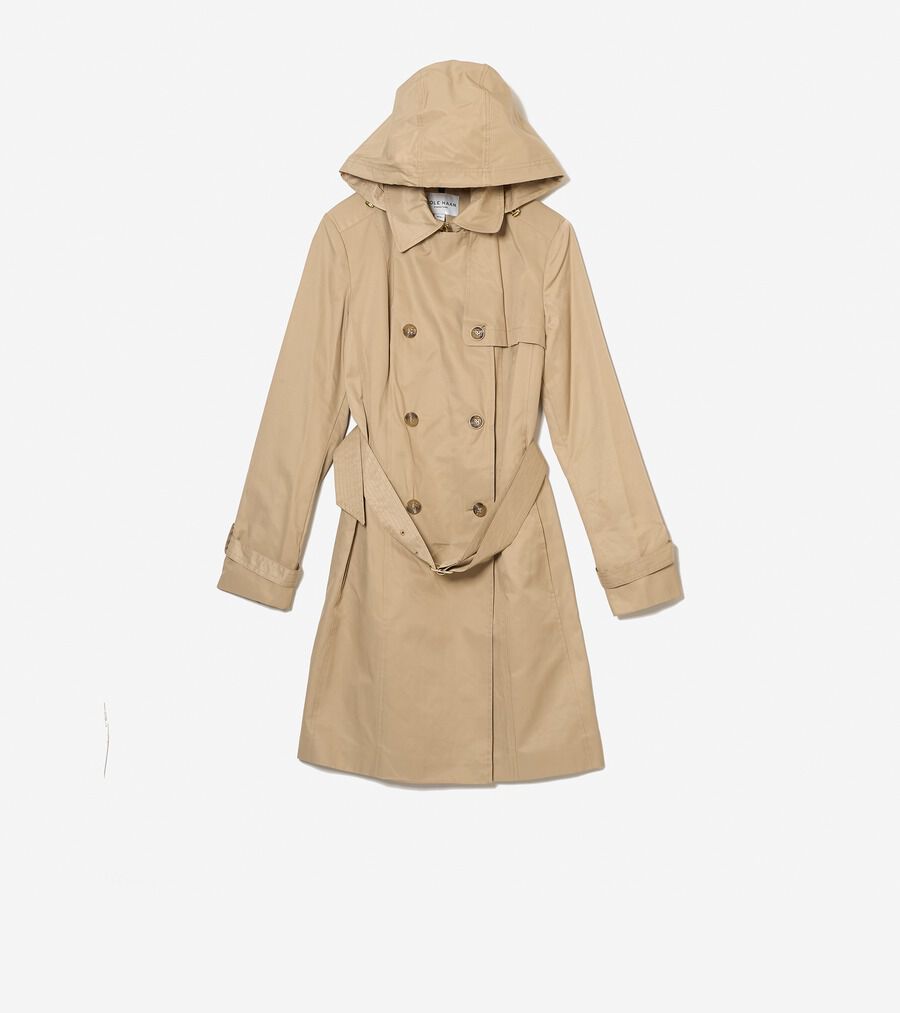 【保証書付】 コットン COLE_HAAN | 0.0 womens. トレンチコート レイン ジャケット・アウター