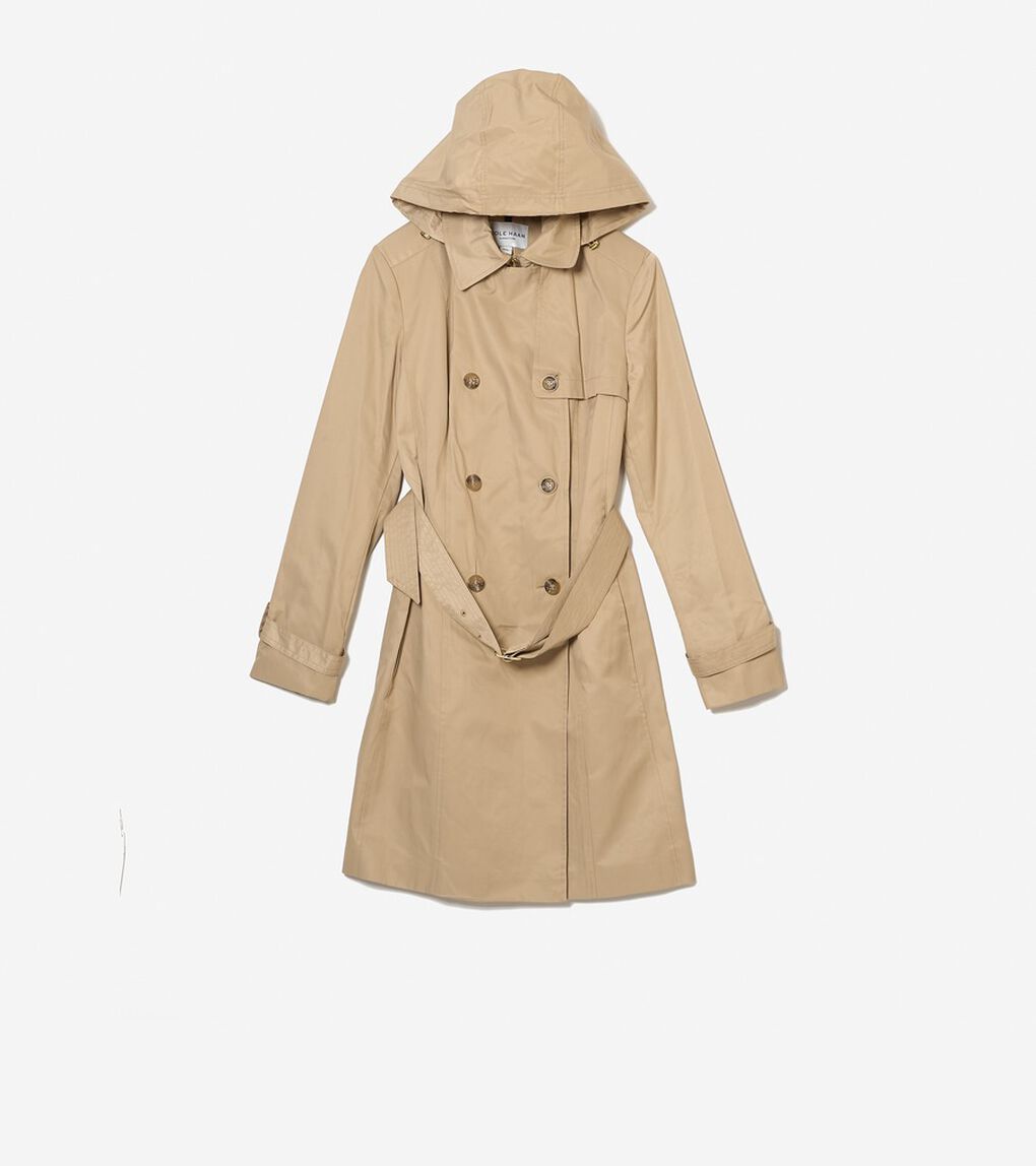 コットン レイン トレンチコート womens.