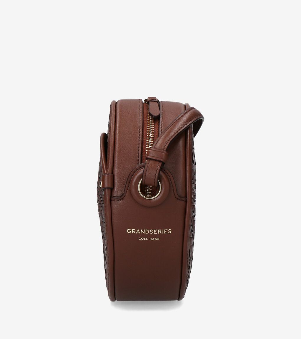グランド アンビション ウォーブン レザー サークル バッグ womens 