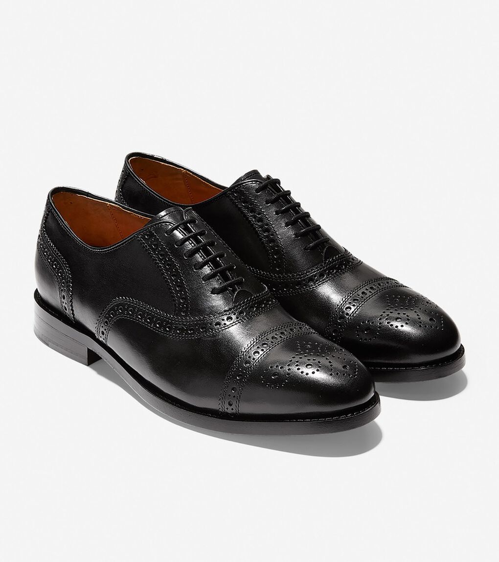 ニーランド ブローグ キャップトゥ オックスフォード mens.
