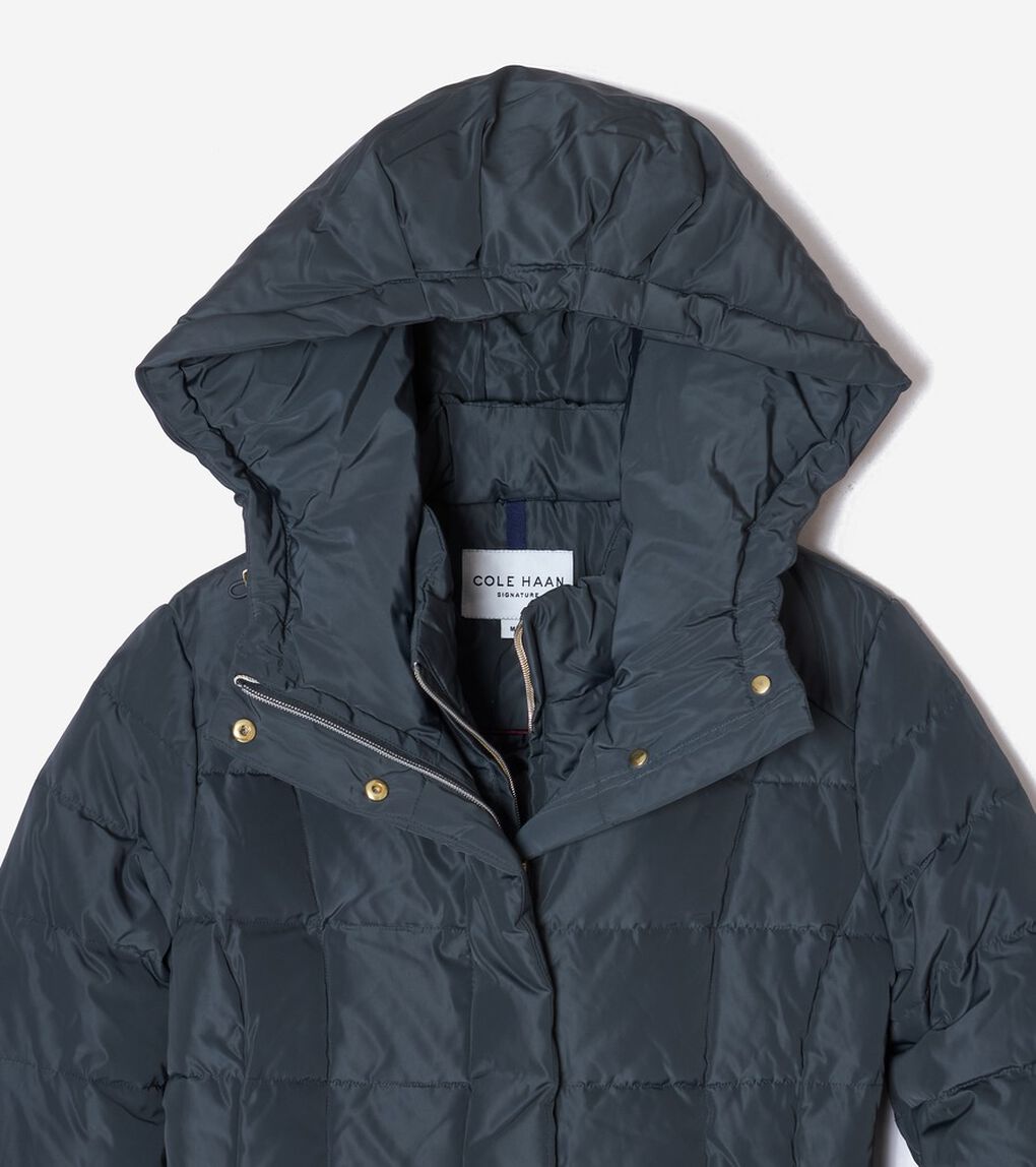 シグネチャー 32IN タフタ ダウン コート womens