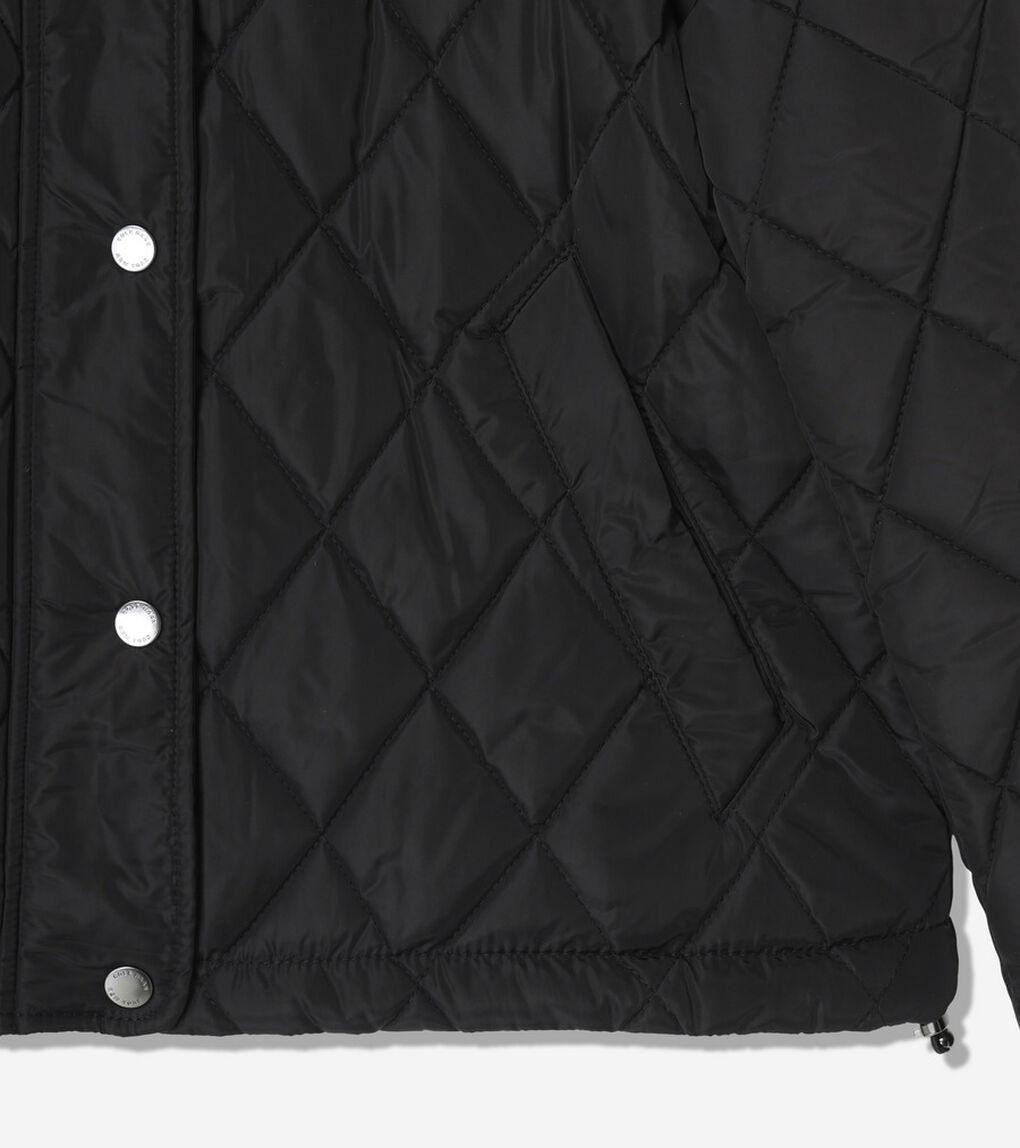 ダイアモンド キルテッド クロップド ジャケット womens.