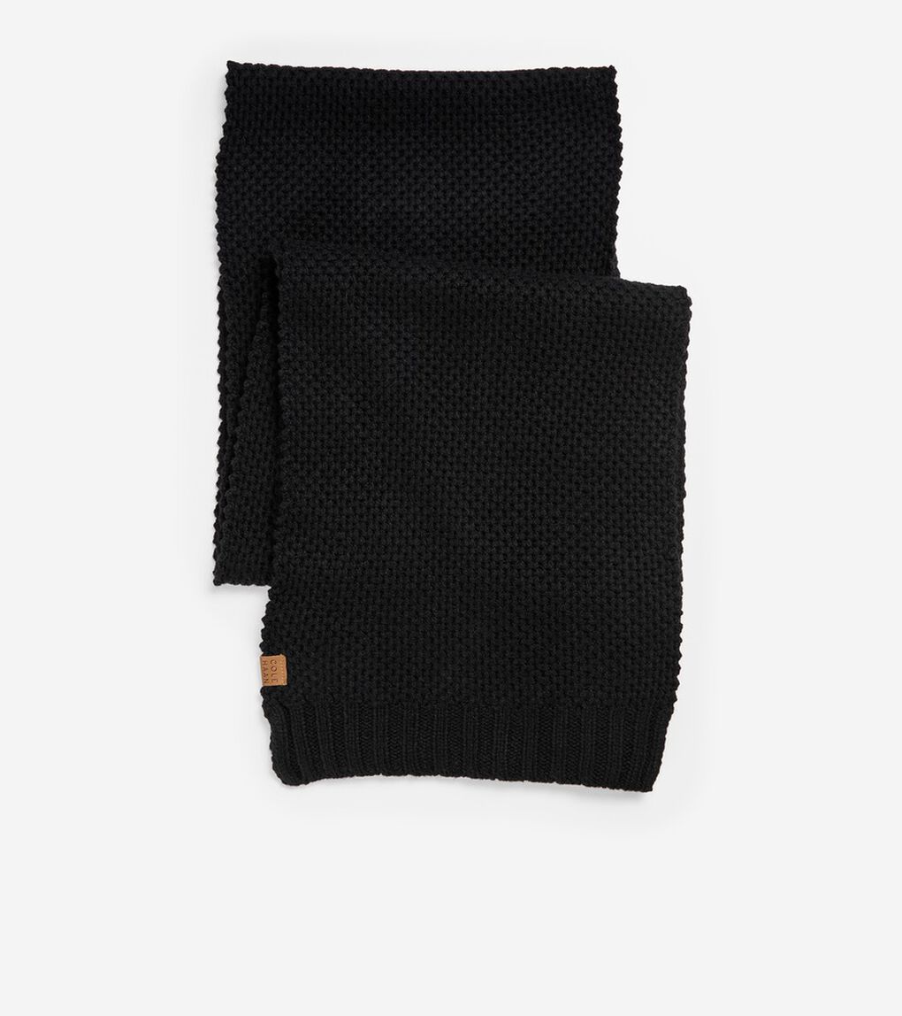 テキスチャード ニット スカーフ mens womens.