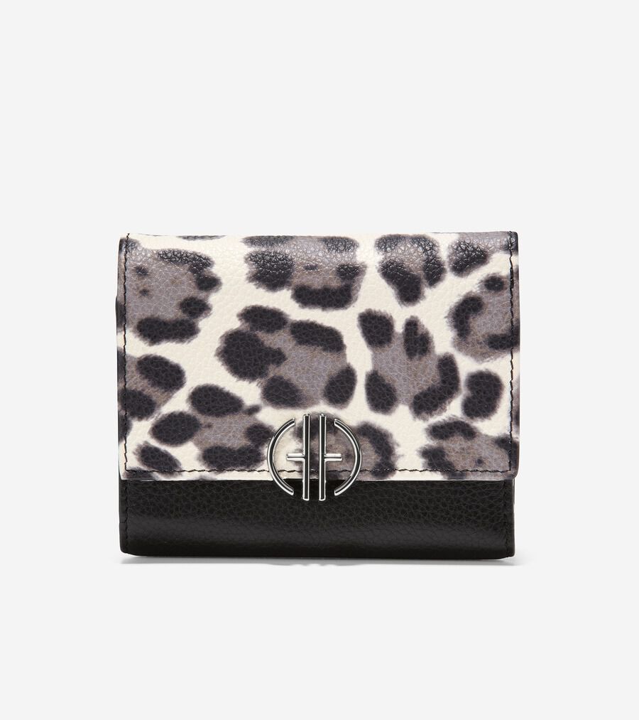 レザー スモール トライフォールド ウォレット womens. 8000