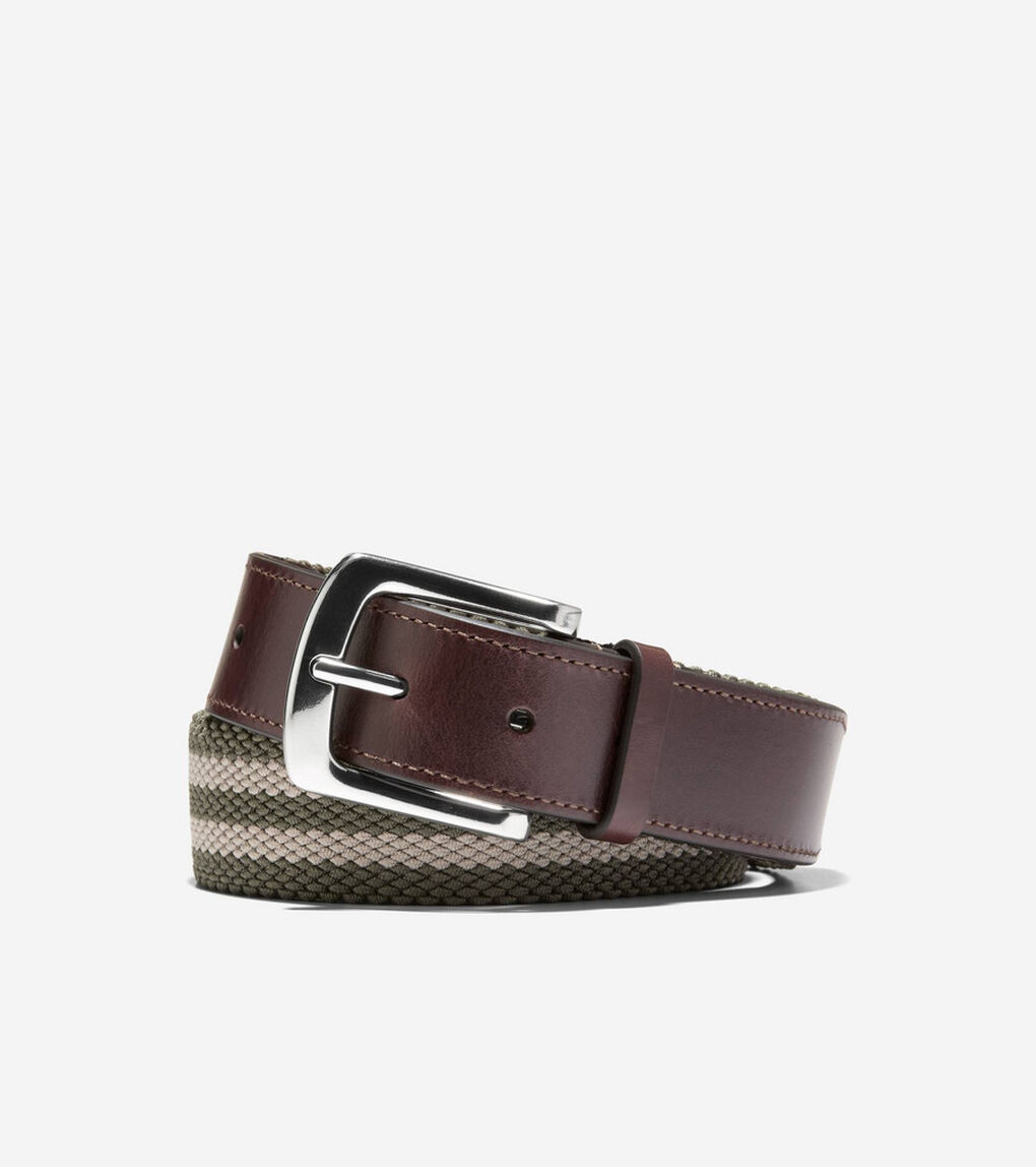 35MM ストライプ キャンバス ストレッチ ベルト mens.