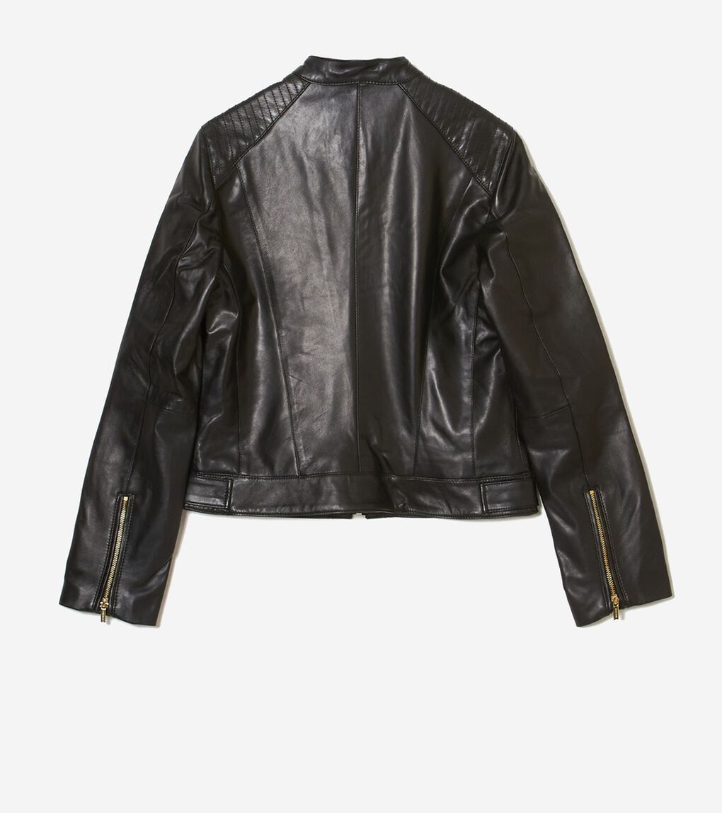 レザー レーサー ジャケット womens. 0.0 | COLE_HAAN 