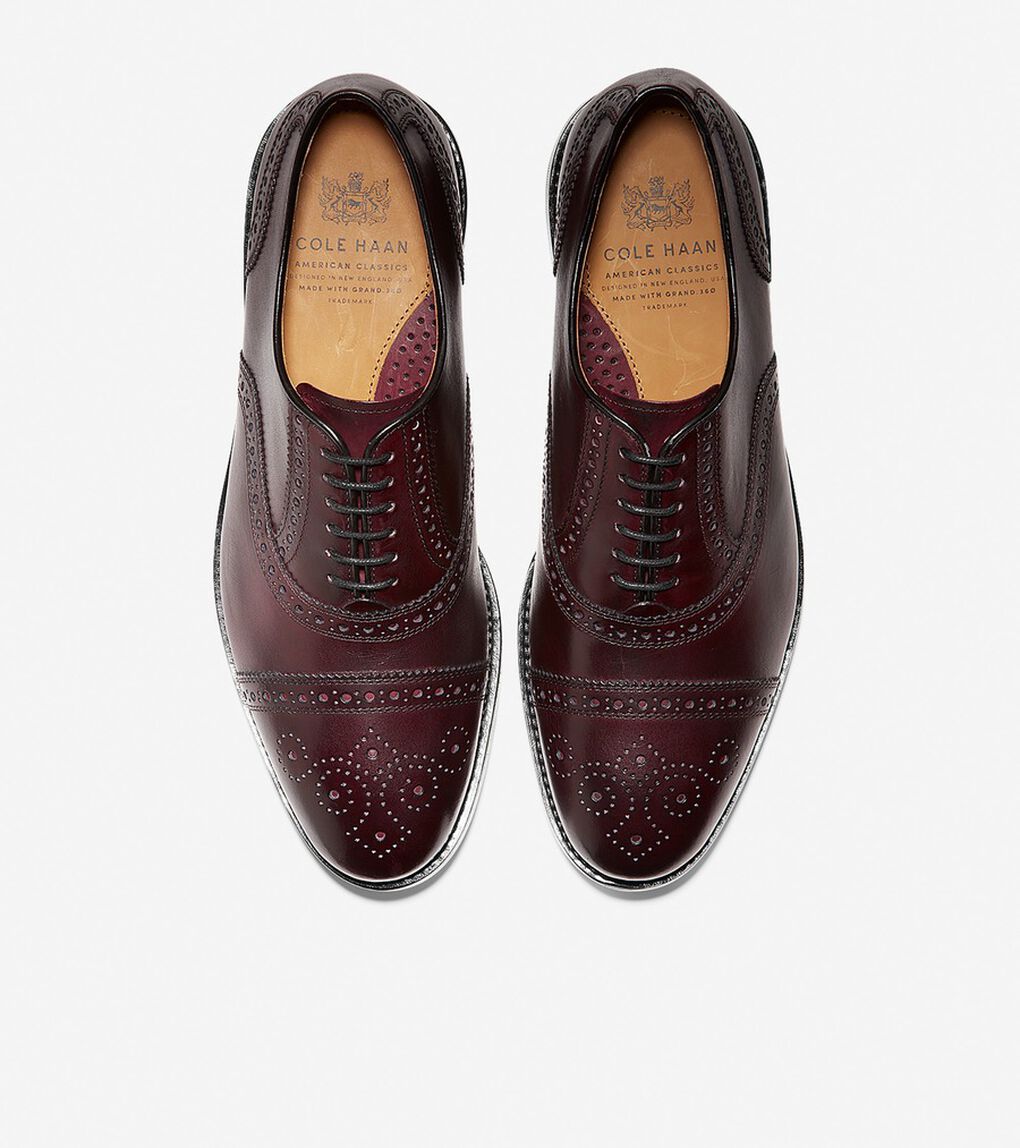 ニーランド ブローグ キャップトゥ オックスフォード mens.