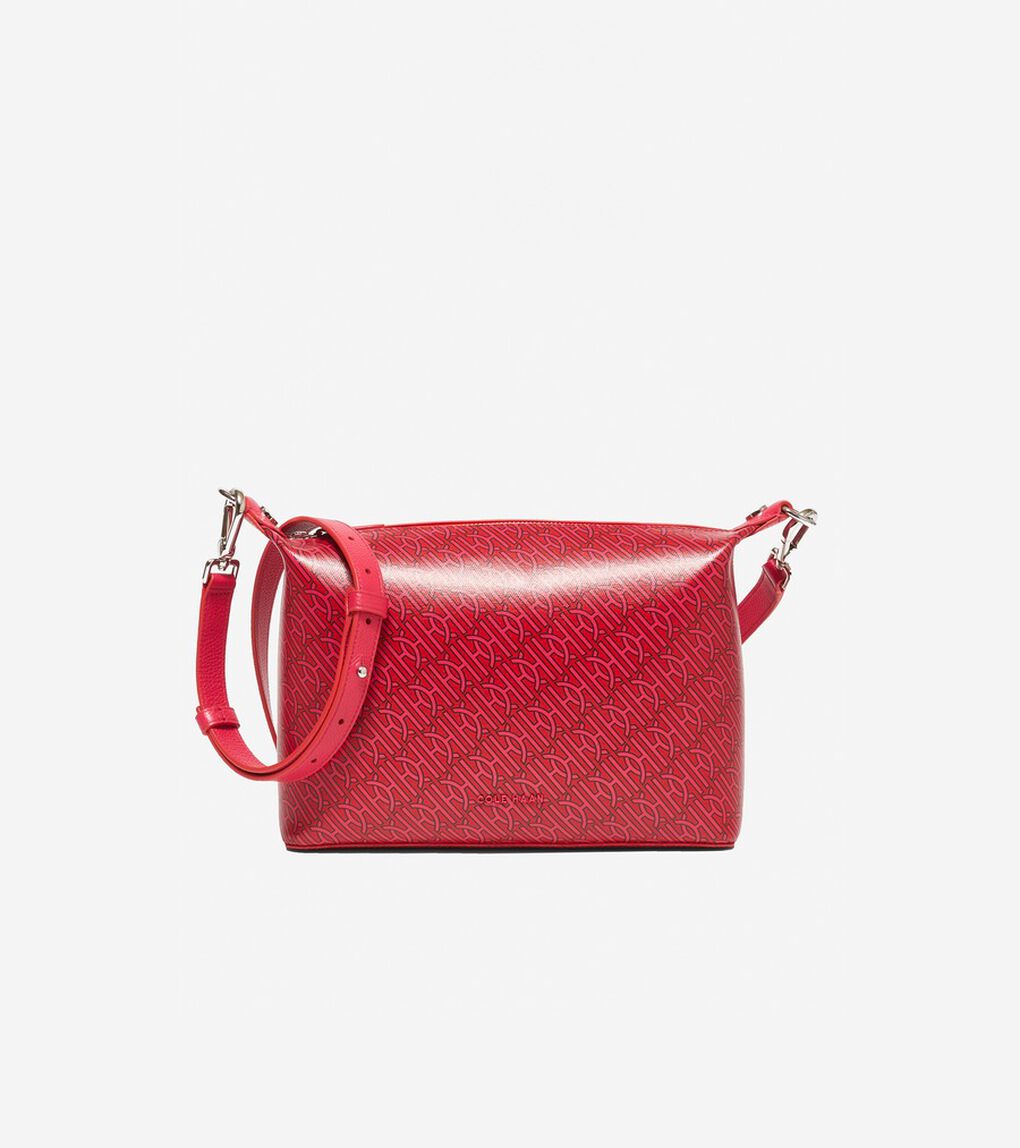 コーテッド キャンバス トップ ジップ クロスボディ womens.