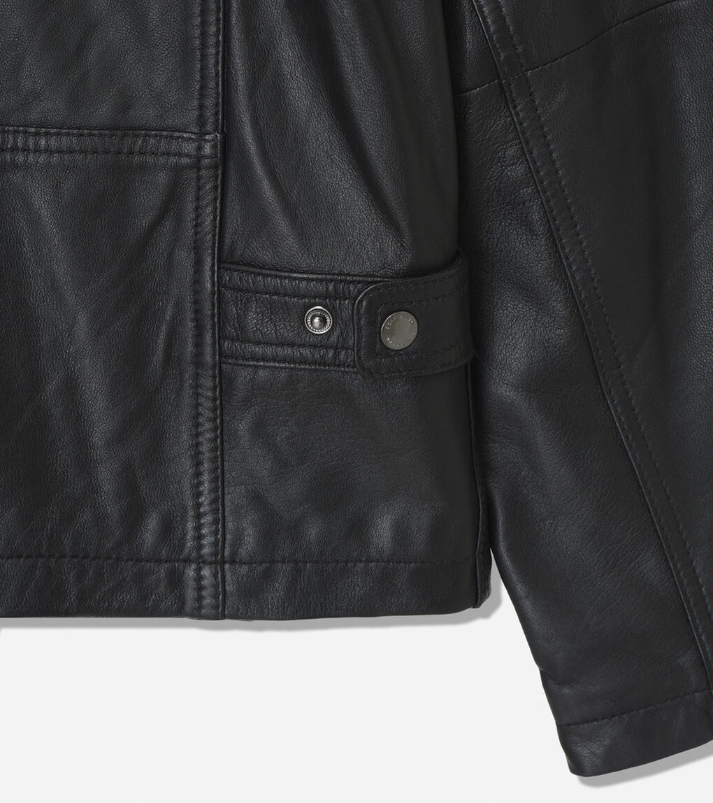 スムース レザー レーサー ジャケット mens.