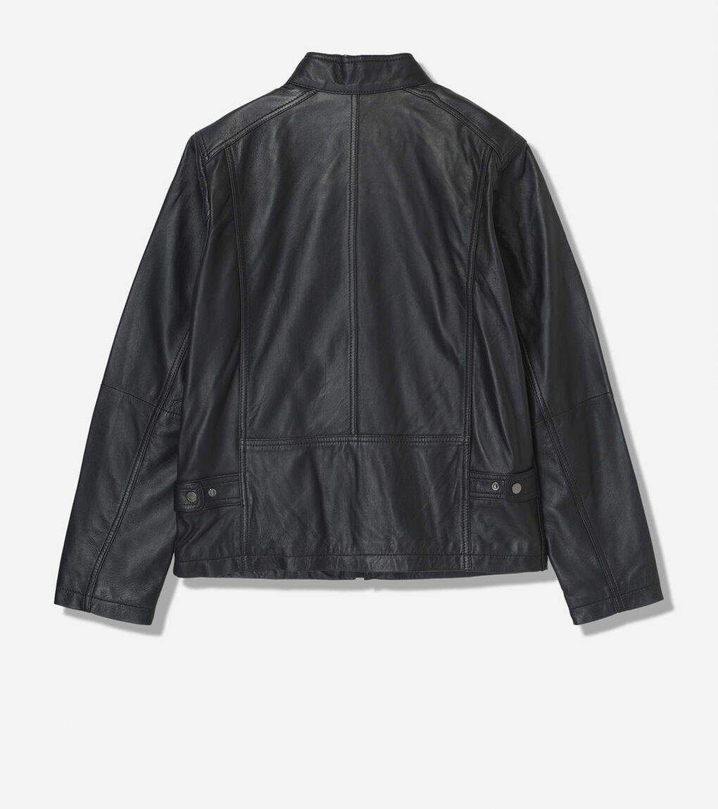 スムース レザー レーサー ジャケット mens.