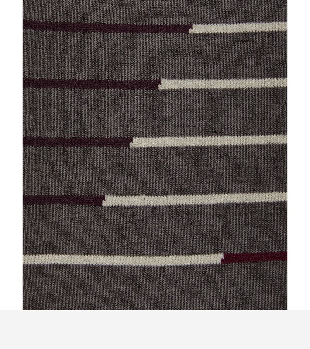 ブロークン ストライプ ドレス クルー mens.