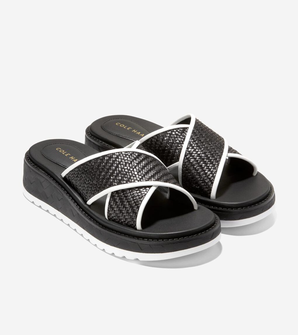 グランドプロ デイリン ウェッジ スライド サンダル womens