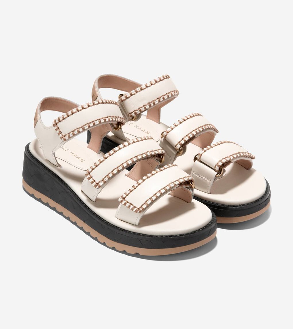 グランドプロ デイリン ウェッジ トリプル ストラップ サンダル womens