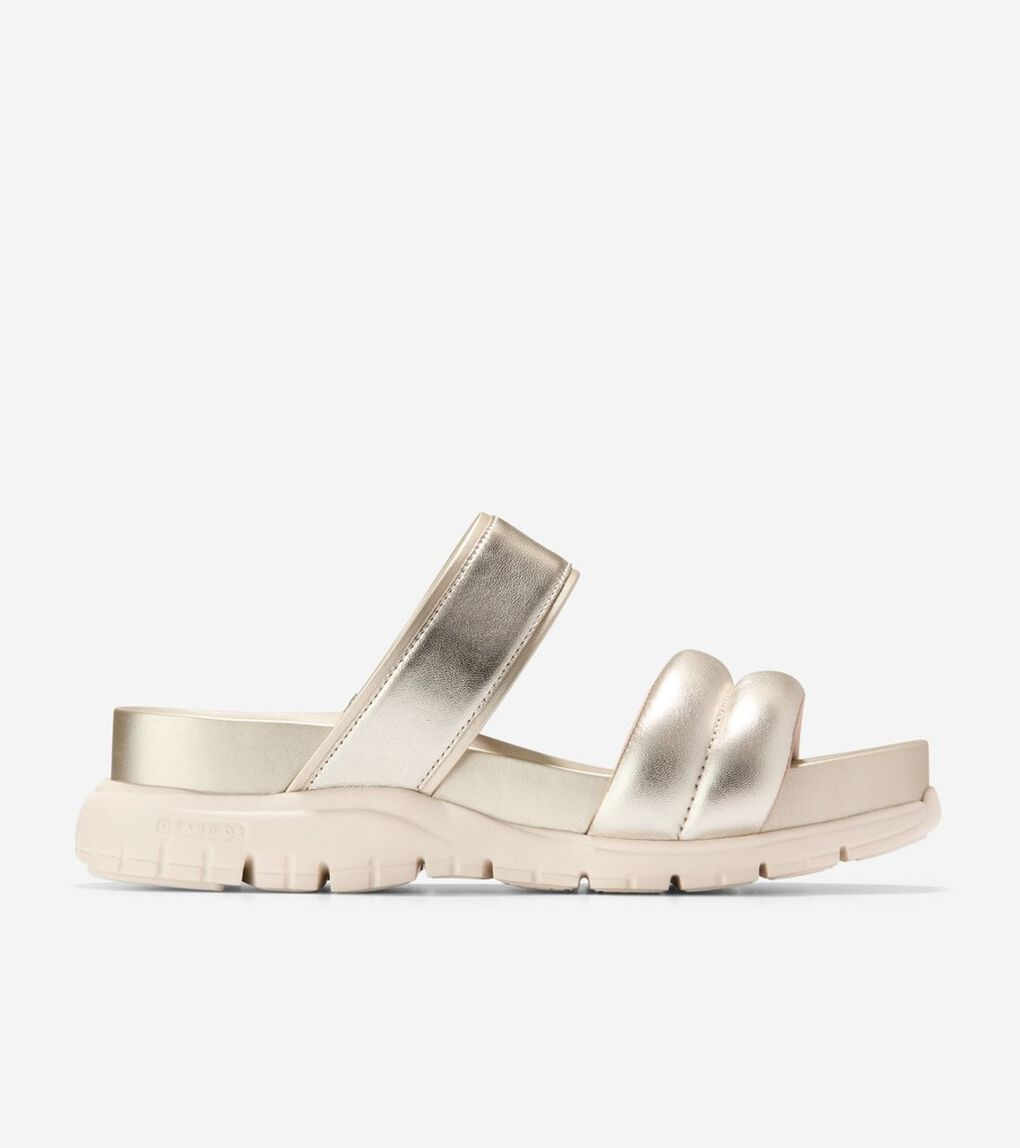 ゼログランド ダブルバンド スライド サンダル womens.