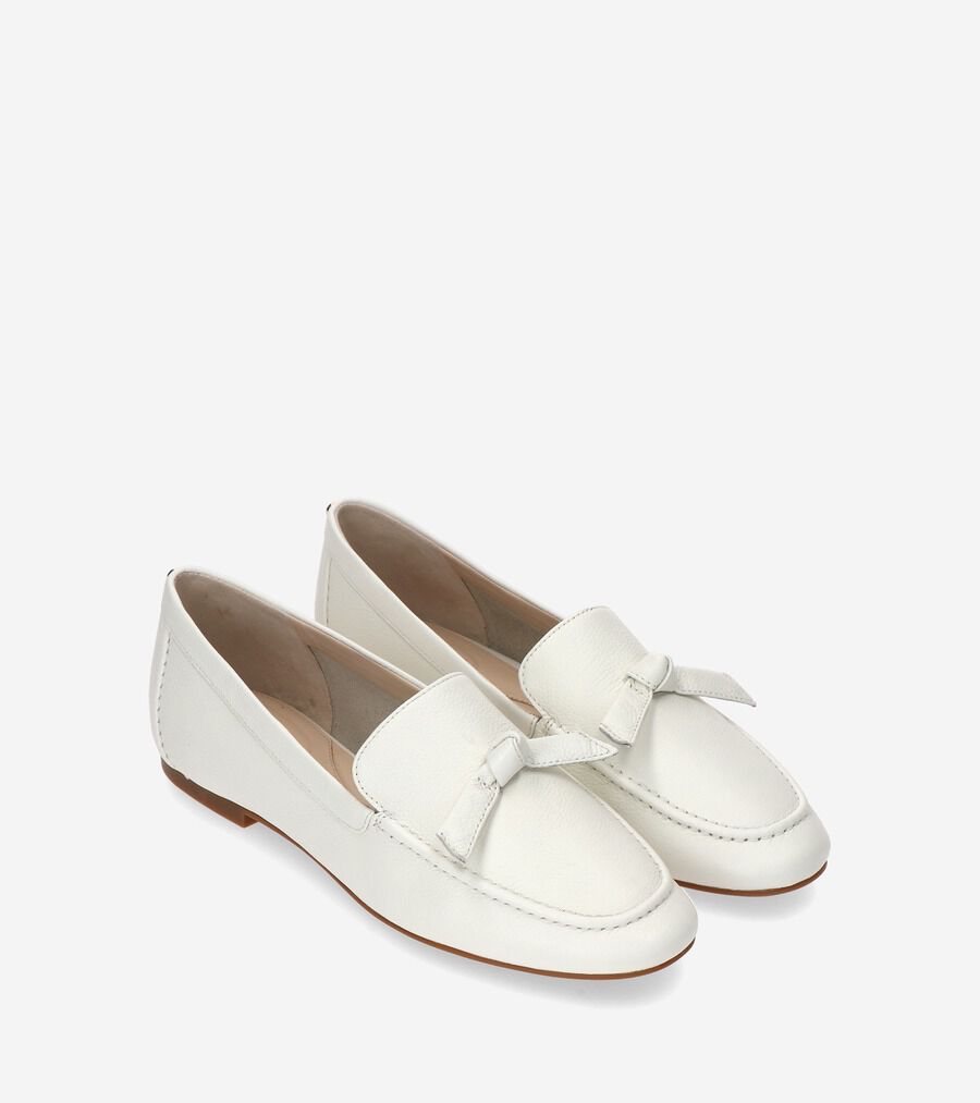 COLE HAAN ホワイト ローファー 約3cmヒール ケイディー ボウ ローファー womens. 0.0 | COLE_HAAN