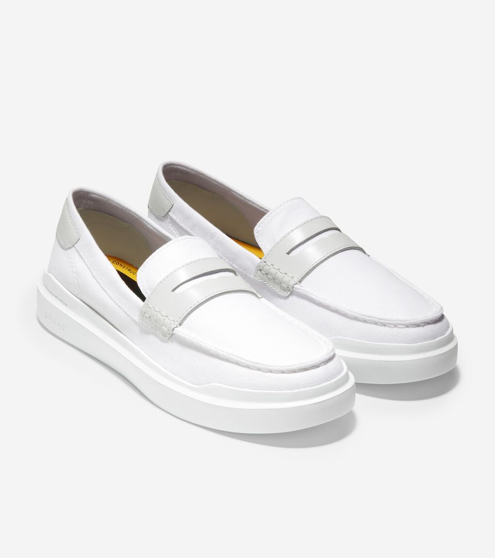 グランドプロ ラリー キャンバス ペニー ローファー womens.
