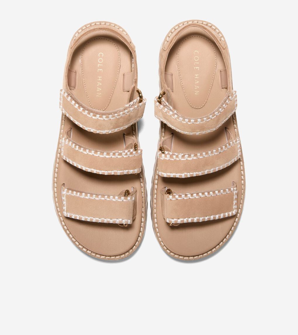 グランドプロ デイリン ウェッジ トリプル ストラップ サンダル womens