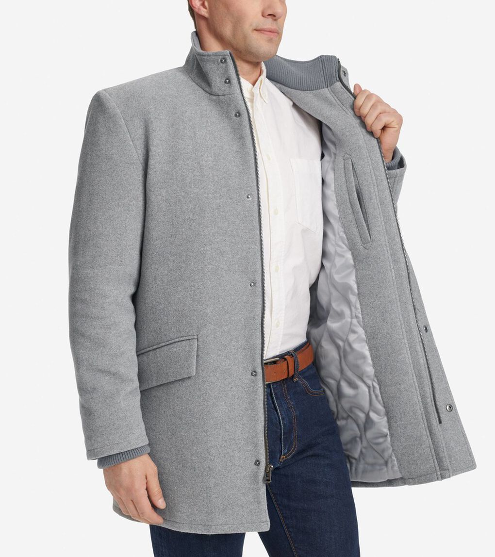 スタンドカラーカーコート mens.