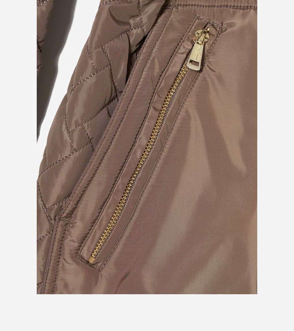 フーデッド ロング ベルテッドコート womens.